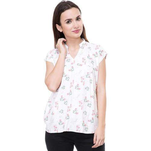 White Casual wear Cotton top  by S Enterprises