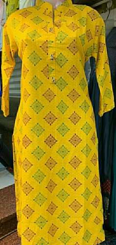 Ladies Printed Casual Cotton Kurti
