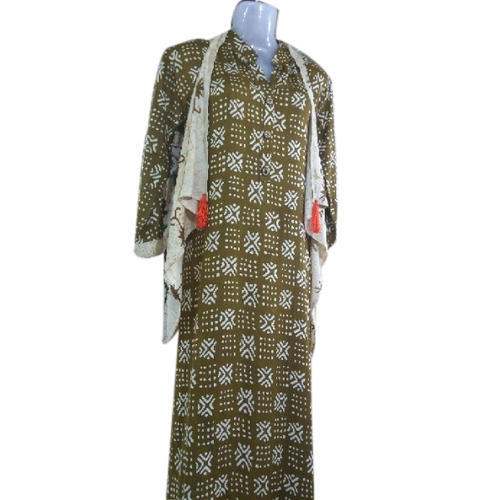 Block Printed Cotton Kurti With Stole by New City Collection