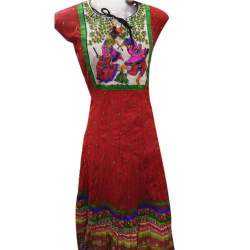 Embroidered Cotton Anarkali Kurtis 
