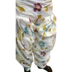 White Printed Patiala pant 