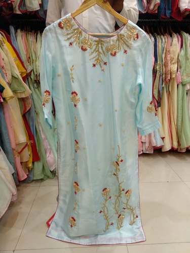 Beautiful Embroidered Silk Kurti  by Saadgi Collection