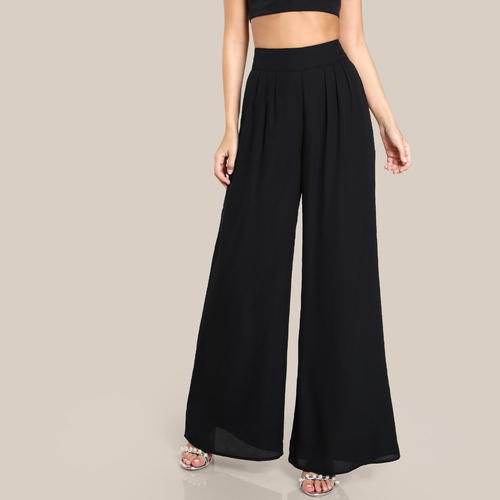 High Waist Black Palazzo pant by Saurabh Ola