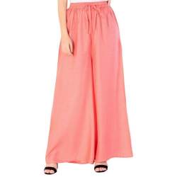 Plain Peach Rayon Palzzo Pant