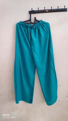 Sky Blue Rayon palazzo pant by Madhav Industries