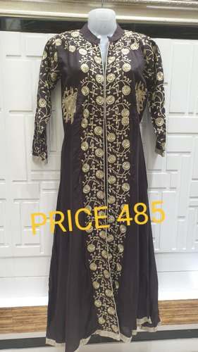 Party wear Long chanderi Kurti 