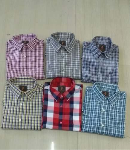 Men Cotton Casual wear Checkered shirt by Manikya Fashions