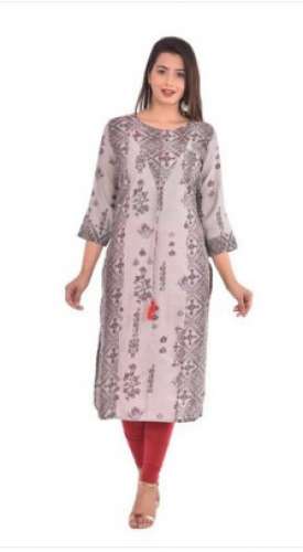 Ladies Straight muslin Printed Kurtis by D.P. Fashion