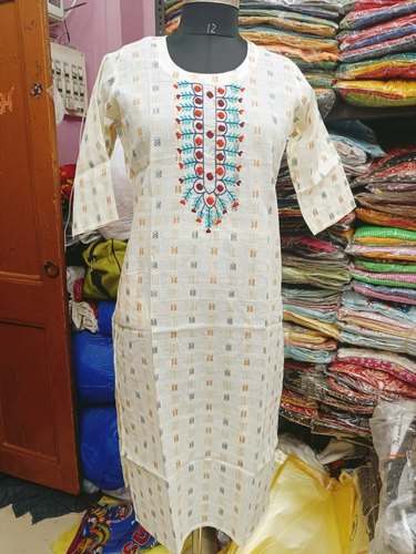 Straight Brasso Embroidered Kurti  by Shalyn Fiore