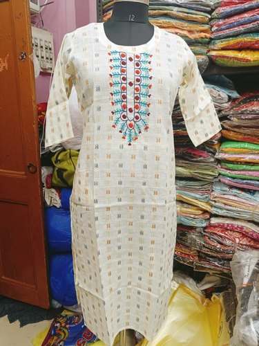 Straight Brasso Embroidered Kurti 