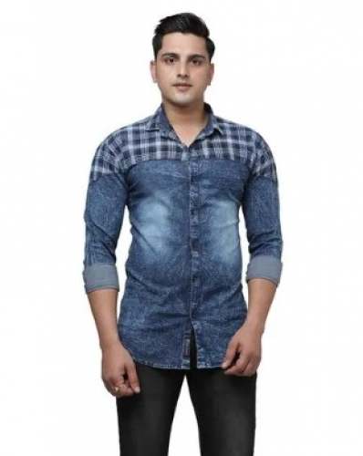 Denim Mens Slim fit Shirt by Madness Fashion