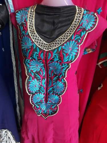 Pink Embroidered Neck Work Kurti  by Manpasand Dresses