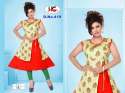 Designer Rayon Jacket Style Fancy Kurti