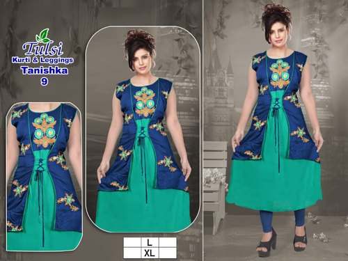 Fancy Designer Jacket Style Kurti by Heena Creation