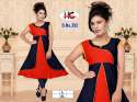 Trendy Fancy Red And Blue Kurti
