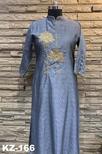 New Arrival Cotton Chanderi Kurti  by Kanusrii Designs Private Limited