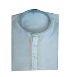 men White Silk Kurta Pajama