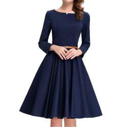 Plain Blue One piece Frock