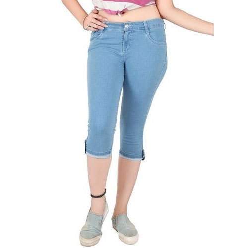 Ladies Denim capri  by Manha Creations