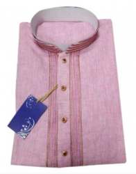 Plain Pink Mens Traditional Kurta 