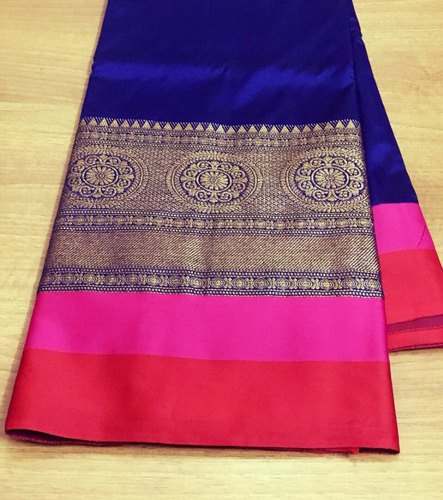 Designer Maheshwari Blended Saree by Magnus Trading