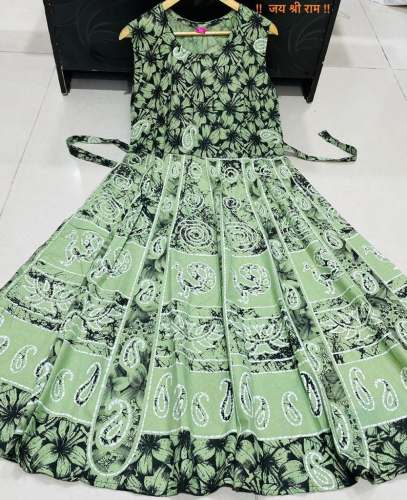 Fancy Cotton Jaipuri Printed Middi Dress