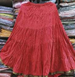 New Collection Flared Printed Jaipuri Long Skirt 
