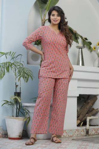 Trendy Cotton Printed Night Suit For Women