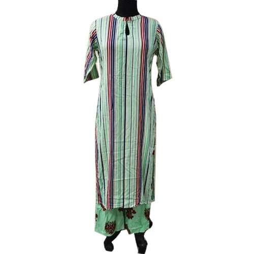 Cotton Lining printed Kurti Palazo set by Baani Apparels