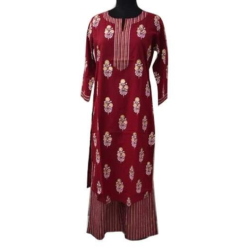 Formal wear Cotton Printed Palazzo Suit