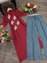 Beautiful Rayon Kurti with palazzo pant Set thumb 2