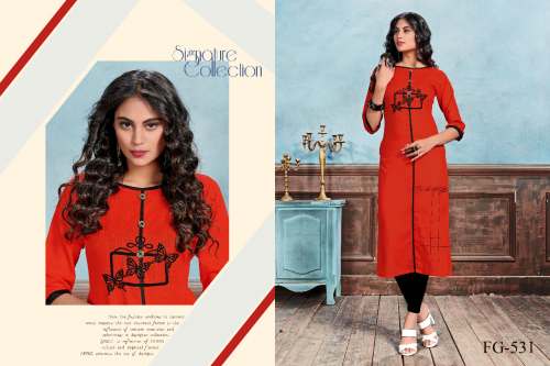 Trendy Collection Pure Cotton Fancy Kurtis   by krishna enterprise