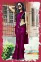 Trendy Collection of Plain Satin Silk saree thumb 1
