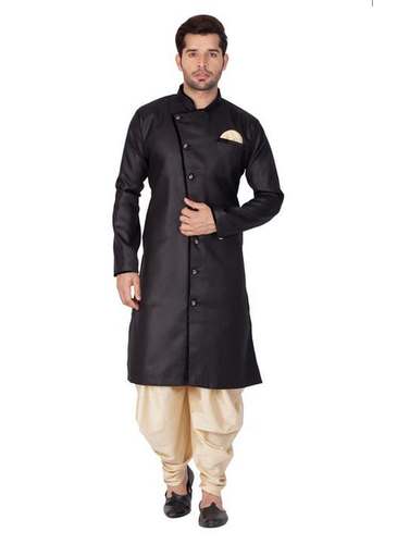 Mens Cotton Sherwani Style Kurta Set by Vastramay