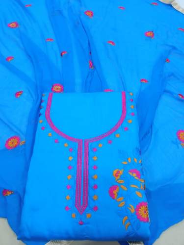 Designer Neck Embroidered Work Salwar Suit