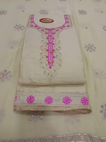 Embroidery work Dupatta With Unstitch Suit
