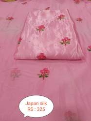 Floral Embroidery Work Silk Unstitch Suit