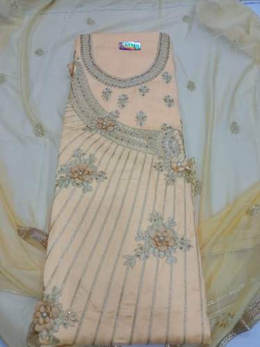 Gota Patti Work Embroidered Suit by attri textiles