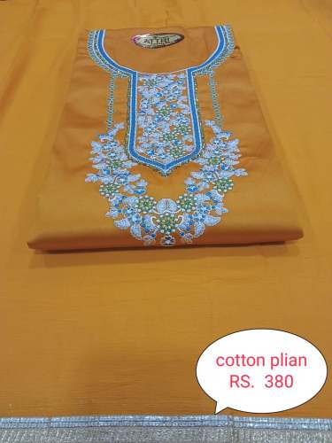 Neck Embroidery work Unstitch Suit