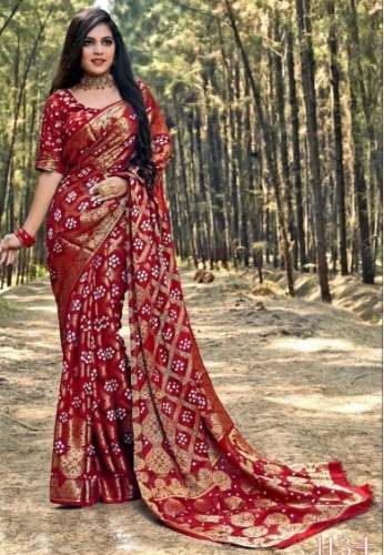 Elegant Bandhej Design Gharchola Saree  by Fashion Hub