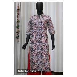 Casual Wear Straight Kalamkari Kurti 