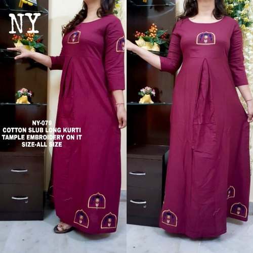 Long Floor Length Cotton Kurti 
