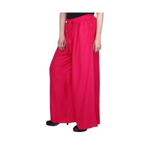 Regular Wear Pink Palazzo Pant  by Shubham Saree Emporium