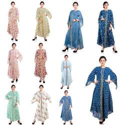 Jaipuri Hand Block Printed Kimono Dress