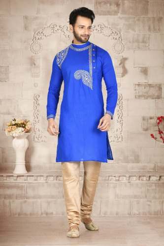 Mens Designer Printed Kurta Pajama Set  by The Shahensha