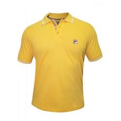 Mens Yellow Plain Polo T shirt 