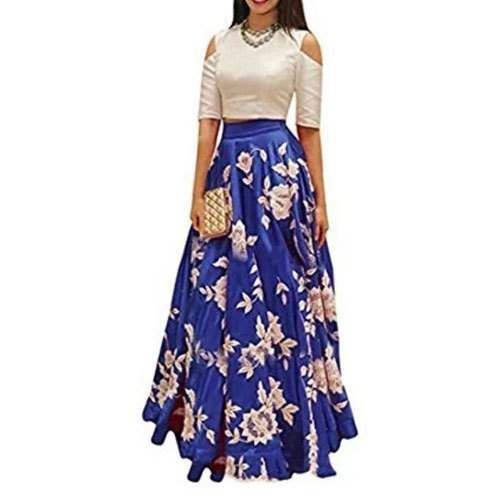 Party wear printed Crop top Lehenga 