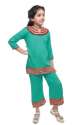 Kids Girls Round Neck Fancy Kurti Palazzo