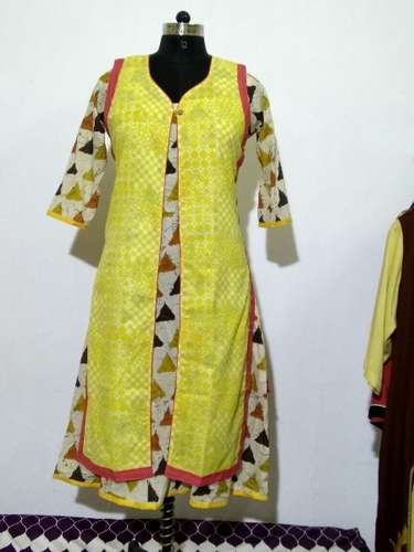 New Arrival Jacket Style Cotton Kurti by Ruby Boutique & Interior
