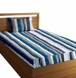 COTTON SINGLE BEDSHEET WITH ONE PILLOW COVER